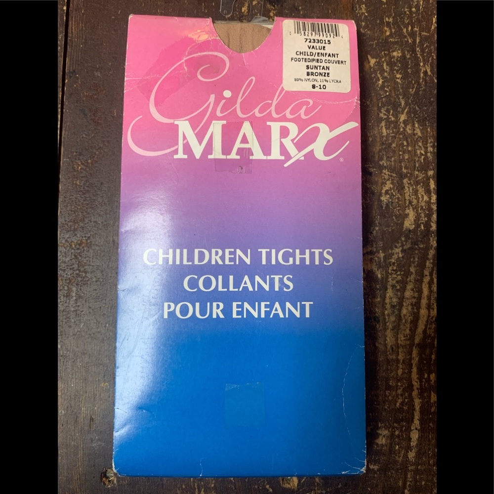 Childs 8-10 Suntan Matte Full Footed Dance Tights New in Pkg
